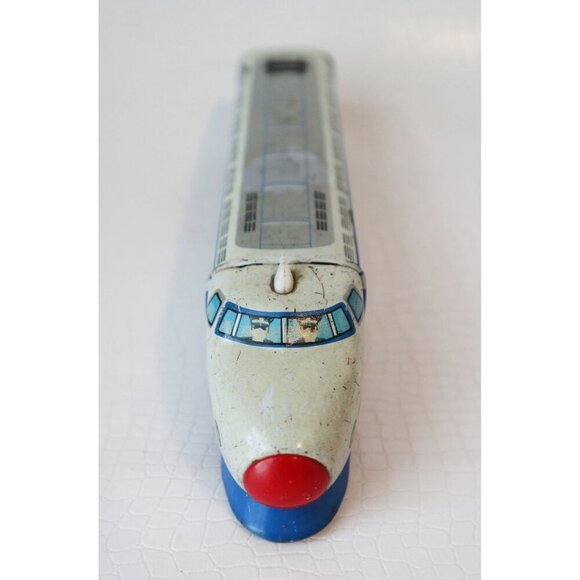 Vintage Tin Toy Train Set Central Caboose & Bullet Train - Picture 5 of 7